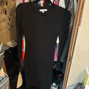 Velvet Torch Black Crewneck Long Sleeve Dress